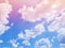 Pastel sky and sweet clouds background