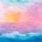 Pastel Sunset Watercolor Background