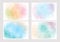 pastel sweet cotton candy multi color gradient watercolor splash for wedding invitation 5x7 collection