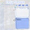 Pastel tone blue Daily Planner with weather, schedule, priorities and notes designed for printable and digital paper, page, note
