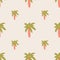 Pastel tones seamless pattern with green and pink colored palm tree silhouettes. Pastel light background