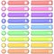 Pastel web buttons and icons