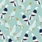 Pastel whimsical birds seamless pattern background design.