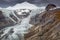 Pasterze Glacier in Hohe Tauern and Johannisberg summit, Grossglockner, Austria
