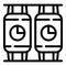Pasteurization tank icon, outline style