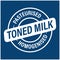 Pasteurized homogenized toned milk vector icon