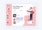 Pastime planner tablet interface vector template. Mobile app page day mode design layout. Musical events screen. Flat UI