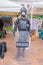 PASTO, COLOMBIA - JULY 3, 2016: manikin dressed with some police equipment in nthe center square of the city