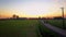 Pastoral dawn: sunrise over farmland