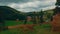 Pastoral Scene in the Romanian Countryside on an Overcast Day - Wide Angle