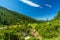 Pastoral summer scenery in the mountains