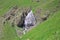 Pastoral view on waterfall Girlish Braids in valley near Elbrus