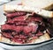 Pastrami sandwich rye bread