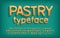Pastry alphabet font. Cartoon cookie letters, numbers and punctuation.