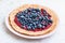 pastry dessert with blueberries - rustic cuisine recipes concept