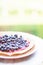 pastry dessert with blueberries - rustic cuisine recipes concept