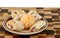 Pastry and Fruit on a serving plate