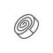 Pastry Roll cake line icon