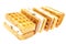 Pastry Viennese wafers isolated on the white