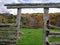 Pasture gate in autumn