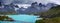 Patagonia Mountain Landscape Lake Panorama Background
