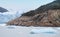 Patagonian landscape. Glacier detail and rocks. Argentina