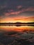 patagonian sunset and the cloudy sky