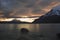 Patagonian sunset over lago nordenskjÃ¶ld