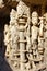 PATAN, GUJARAT, INDIA: Rani ki Vav stepwell with ornate carvings on walls