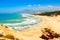 Patara beach on the Mediterranean coast of Turkey. View from above