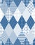 Patchwork in blue colors. Winter design. Print for fabric, textile, wrapping paper. Vector seamless pattern