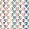 Patchwork hearts background