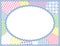 Patchwork Oval Frame, Pastels