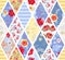 Patchwork pattern with beautiful floral  ornament. Seamless print for fabric, paper, wallpaper, blanket