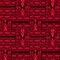 Patchwork red seamless snake skin pattern texture