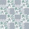Patchwork seamless fgrey loral pattern