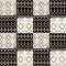 Patchwork seamless geometric folk pattern background
