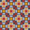 Patchwork textile geometric pattern.