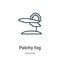 Patchy fog outline vector icon. Thin line black patchy fog icon, flat vector simple element illustration from editable weather
