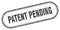 Patent pending stamp. rounded grunge textured sign. Label