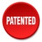 Patented red round flat isolated button