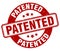 patented stamp. patented label. round grunge sign