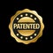 Patented vector round icon stamp badge