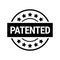 Patented vector round icon stamp badge