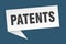 patents banner. patents speech bubble.