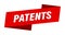 patents banner template. ribbon label sign. sticker