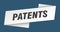 patents banner template. ribbon label sign. sticker