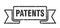 patents ribbon. patents grunge band sign.