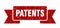 patents ribbon. patents grunge band sign.