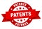 patents round ribbon isolated label. patents sign.